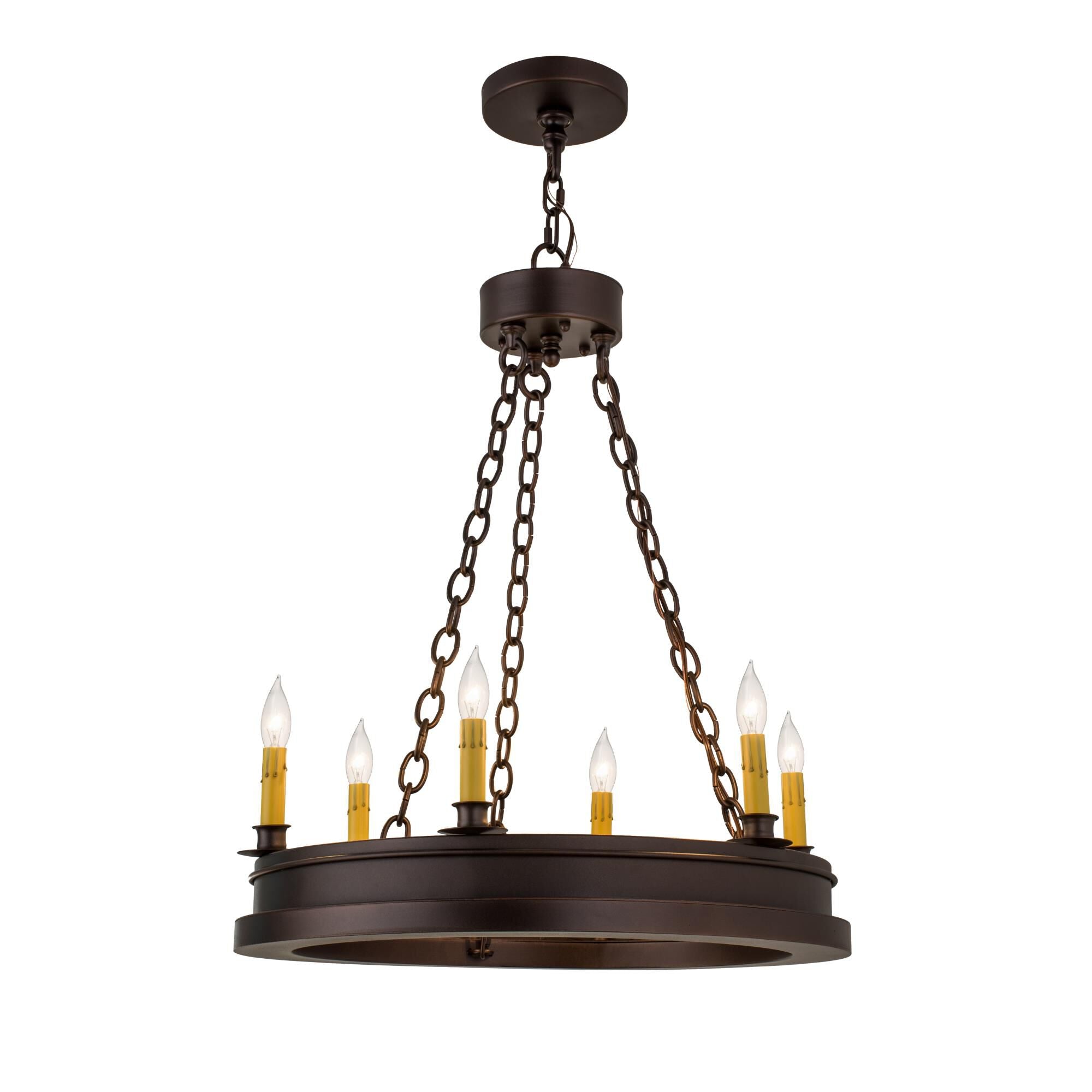 24 Inch 6 Light Chandelier