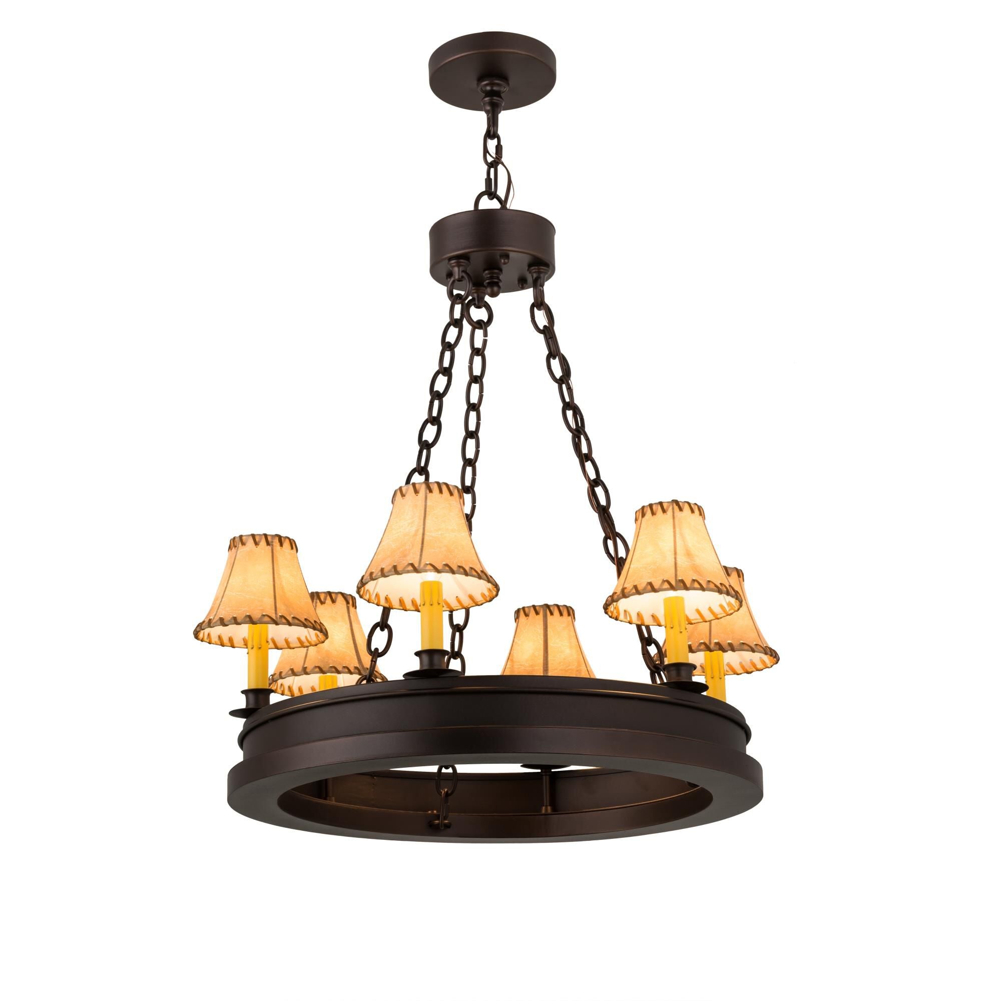 28 Inch 6 Light Chandelier
