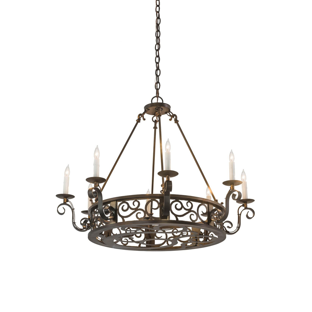 36 Inch 8 Light Chandelier