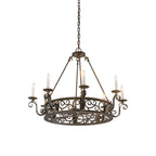 36 Inch 8 Light Chandelier