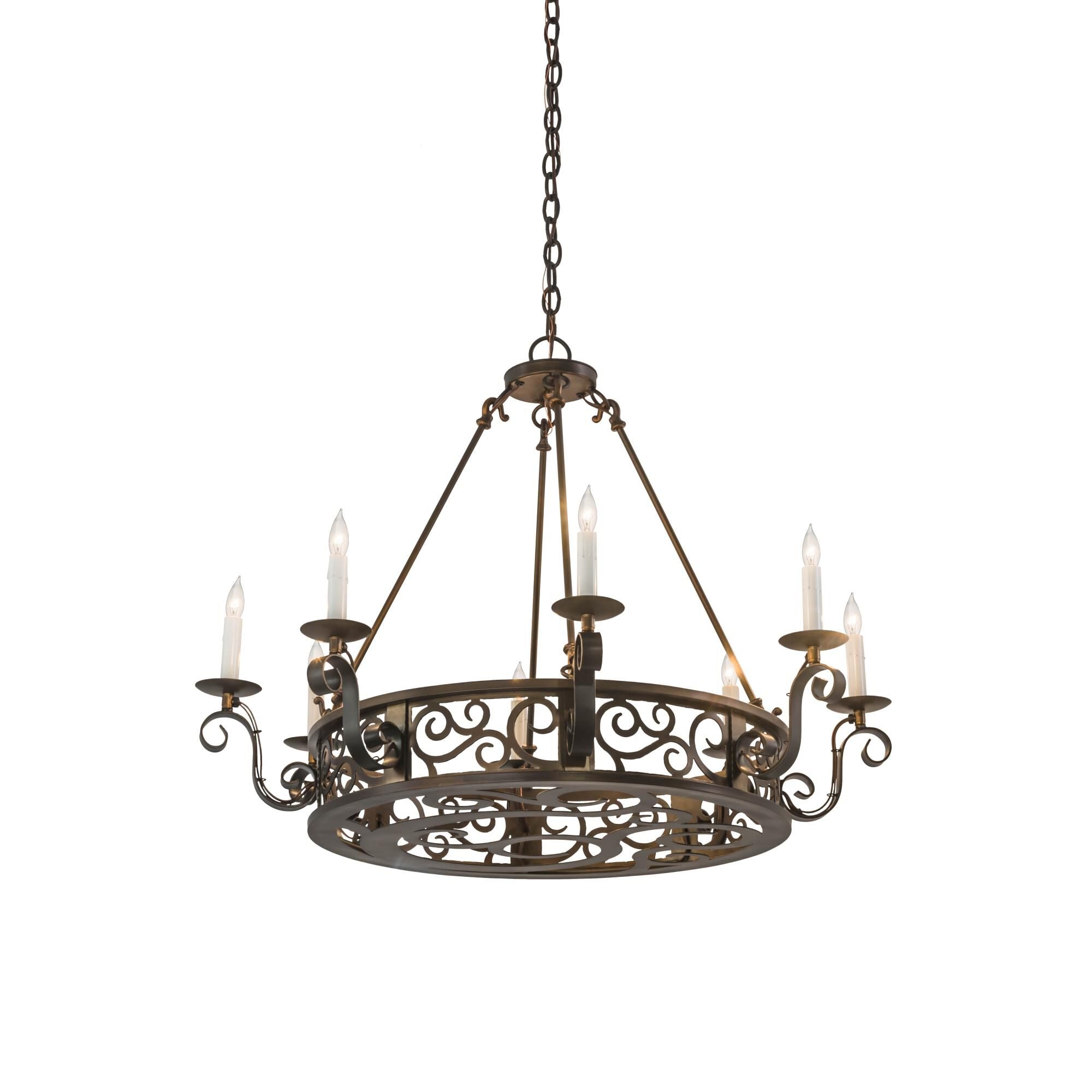 36 Inch 8 Light Chandelier