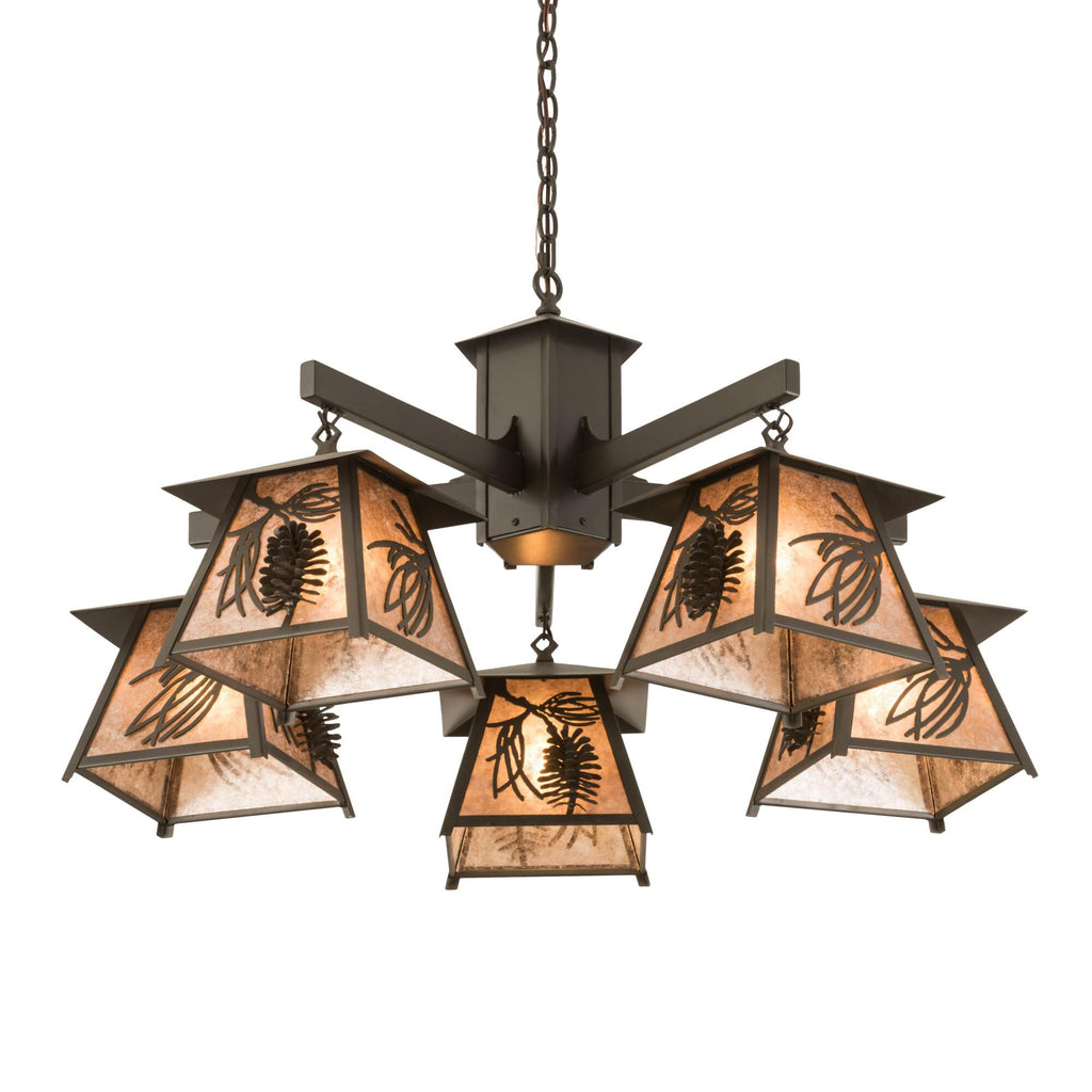 40 Inch 5 Light Chandelier