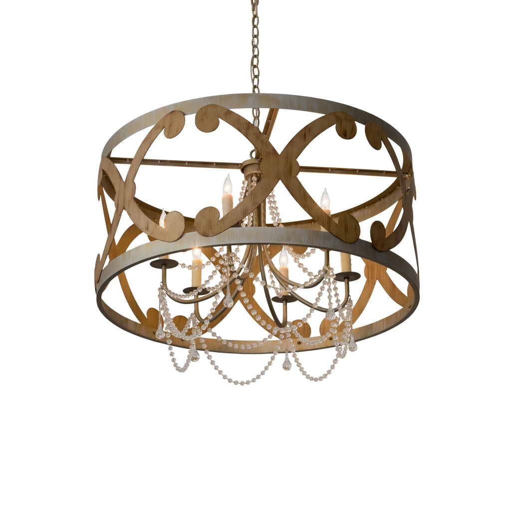 36 Inch 6 Light Chandelier