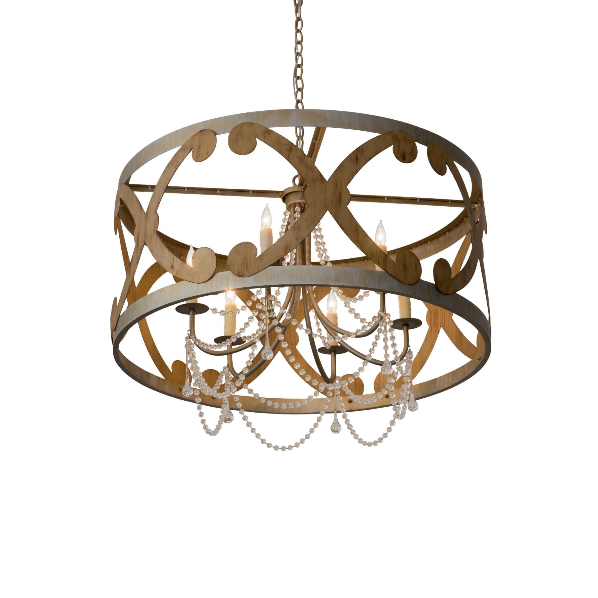 36 Inch 6 Light Chandelier