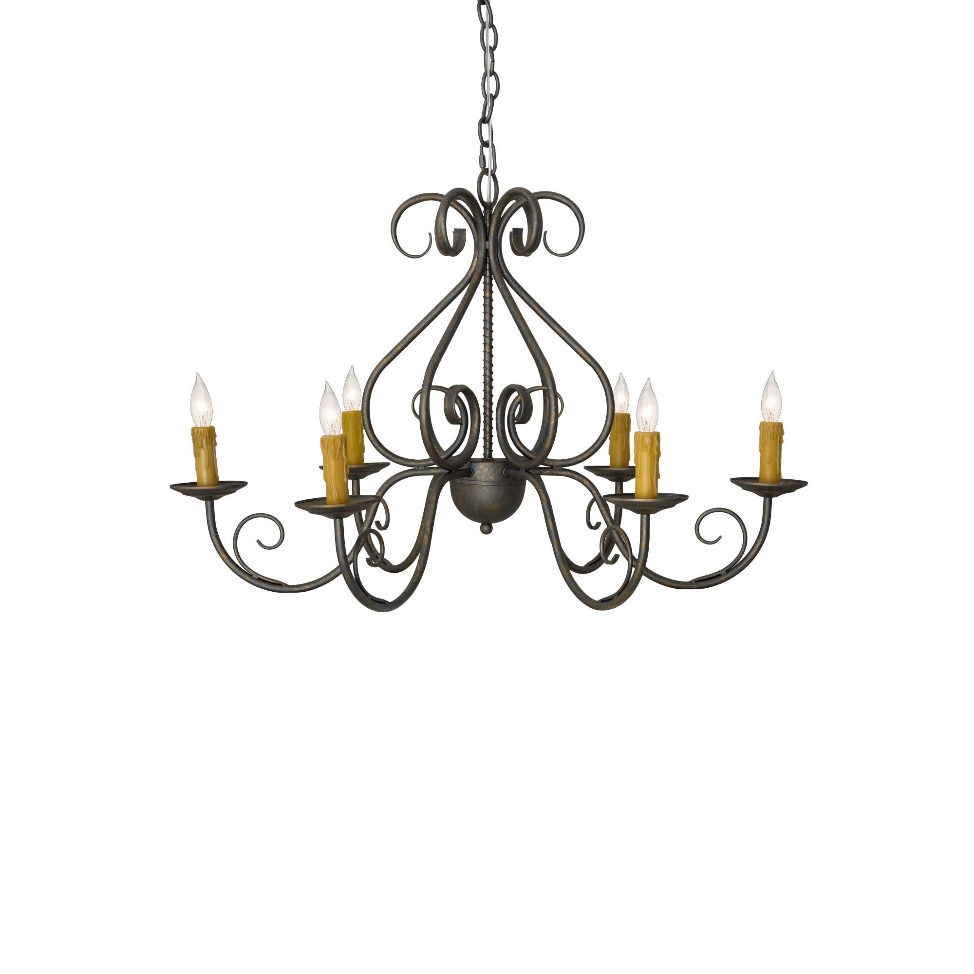 Jenna 36 Inch 3 Light Chandelier