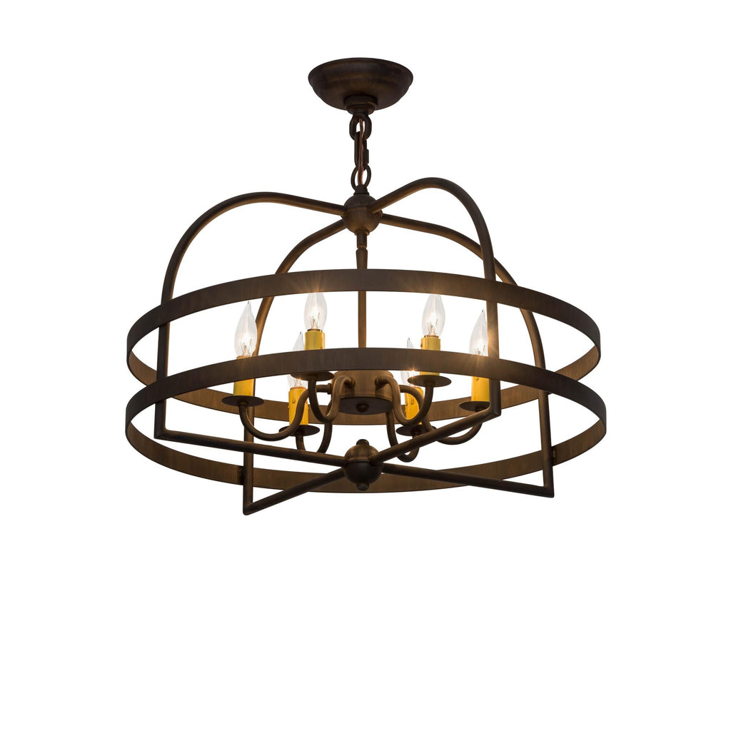 Aldari 22 Inch 6 Light Mini Chandelier
