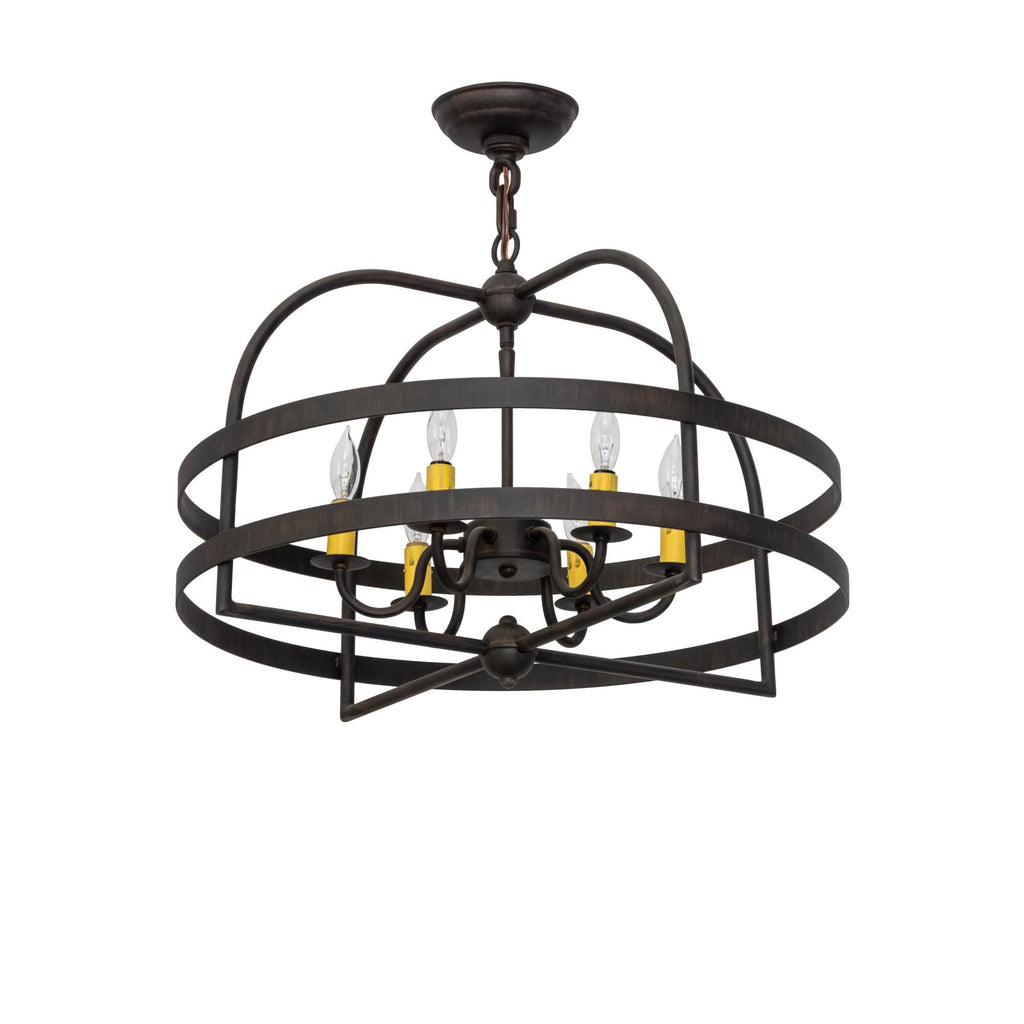 Aldari 22 Inch 6 Light Mini Chandelier