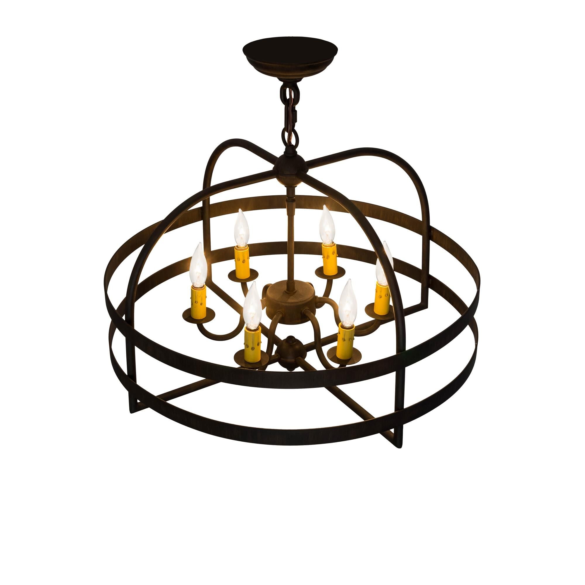 Aldari 22 Inch 6 Light Mini Chandelier