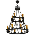 36 Inch 12 Light Chandelier