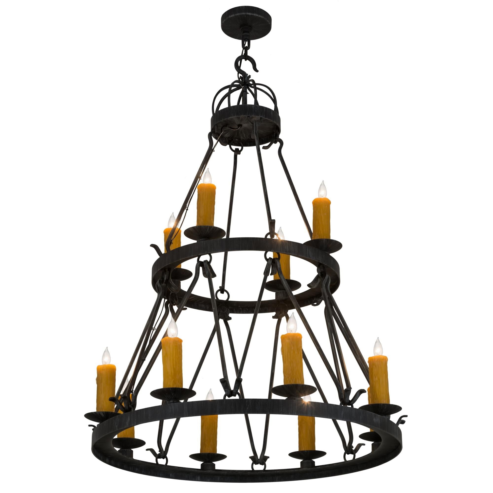 36 Inch 12 Light Chandelier