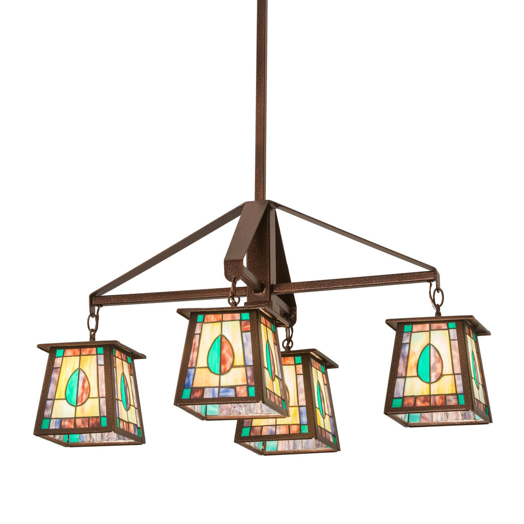 35 Inch 4 Light Chandelier