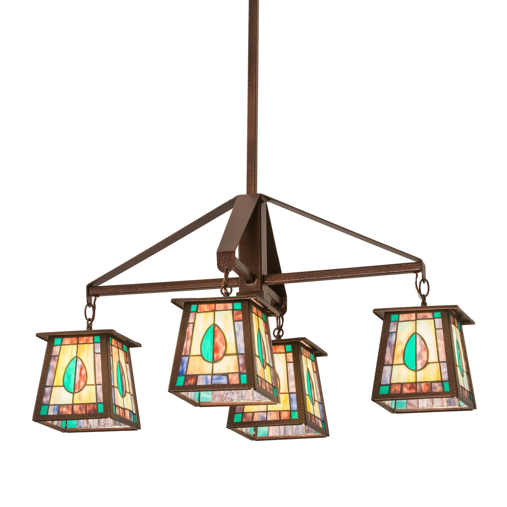 35 Inch 4 Light Chandelier