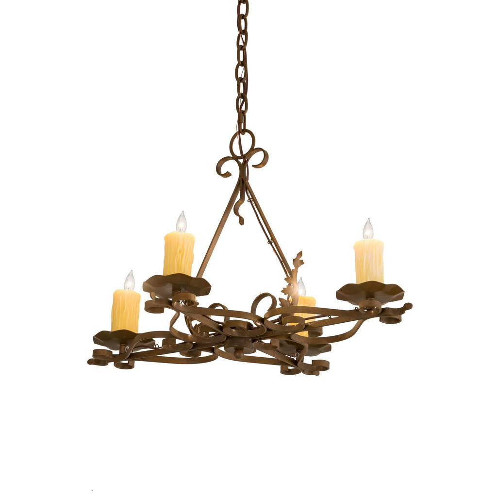 28 Inch 4 Light Mini Chandelier