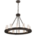 36 Inch 12 Light Chandelier