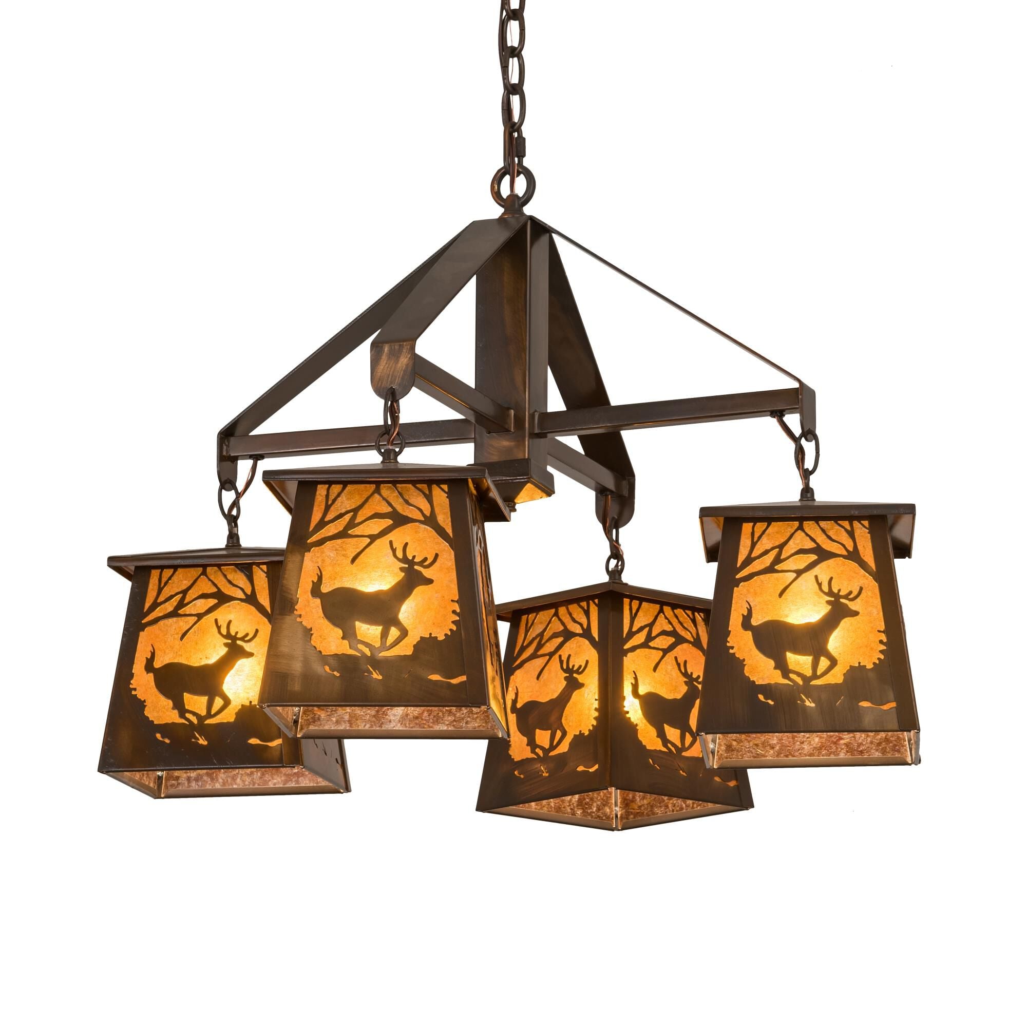 28 Inch 4 Light Chandelier