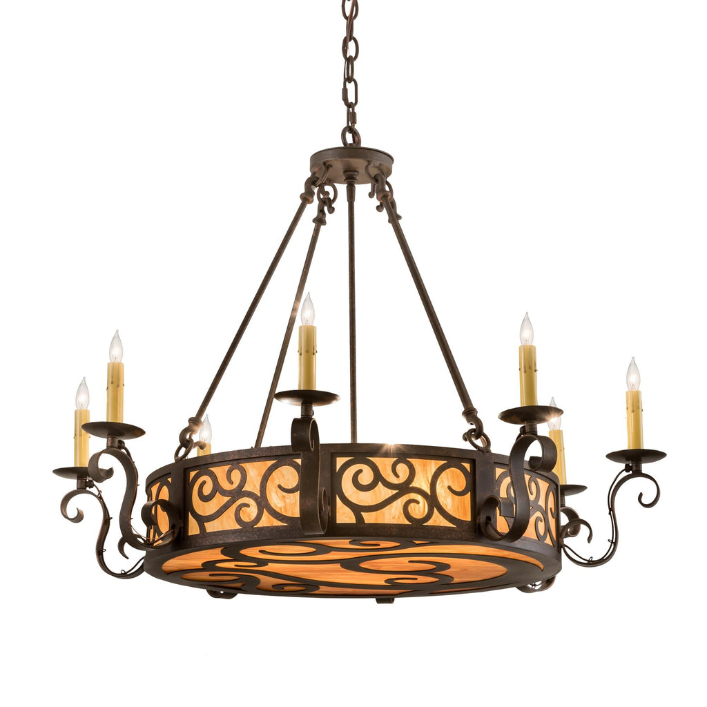 36 Inch 3 Light Chandelier