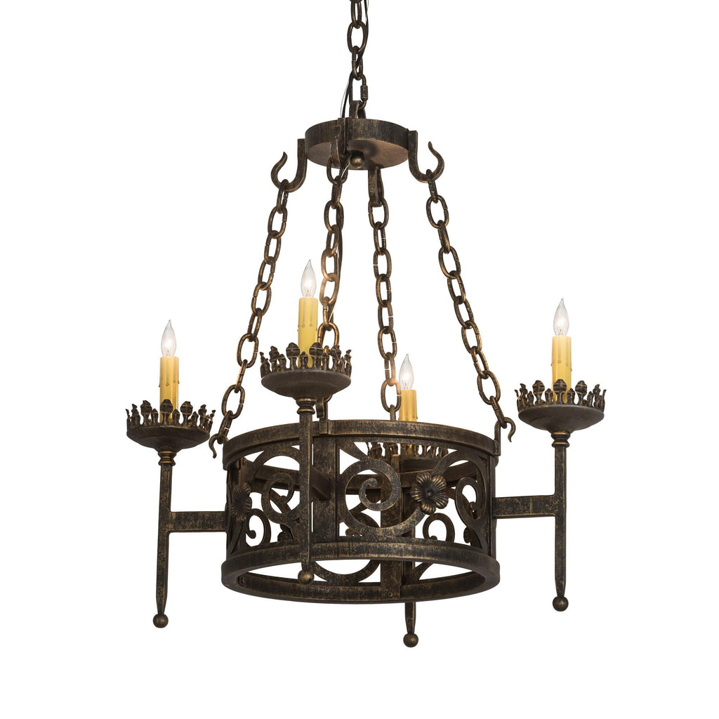 24 Inch 4 Light Chandelier