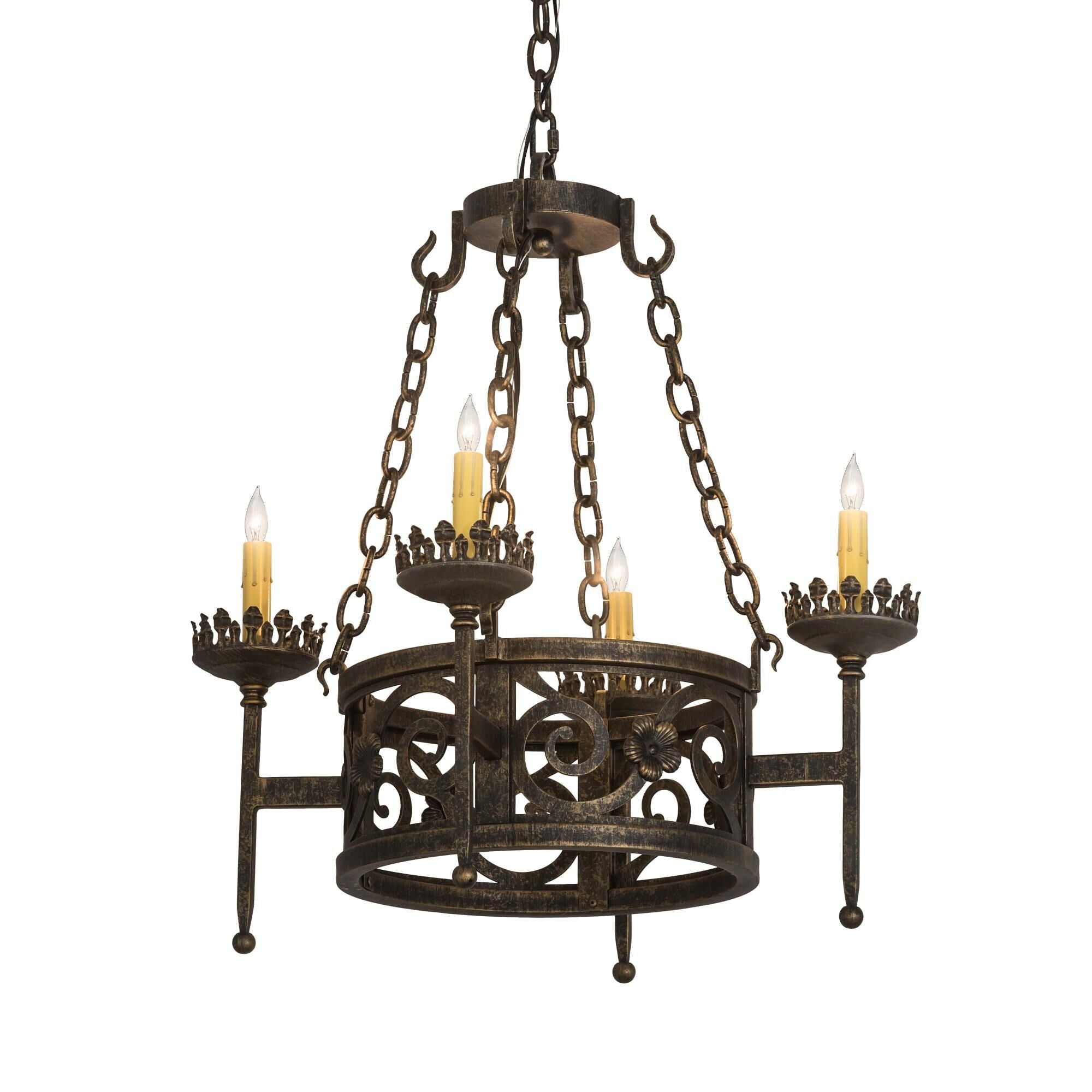 24 Inch 4 Light Chandelier