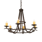 36 Inch 6 Light Chandelier