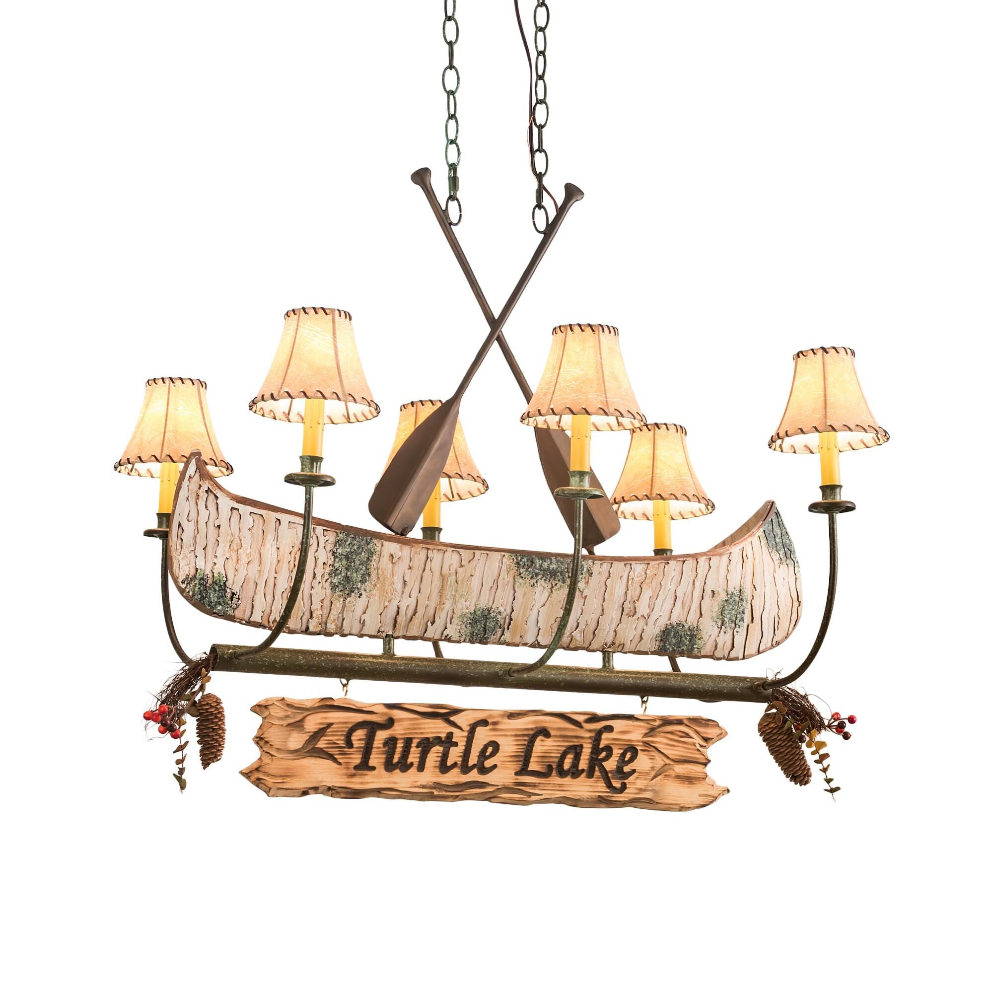 39 Inch 6 Light Chandelier