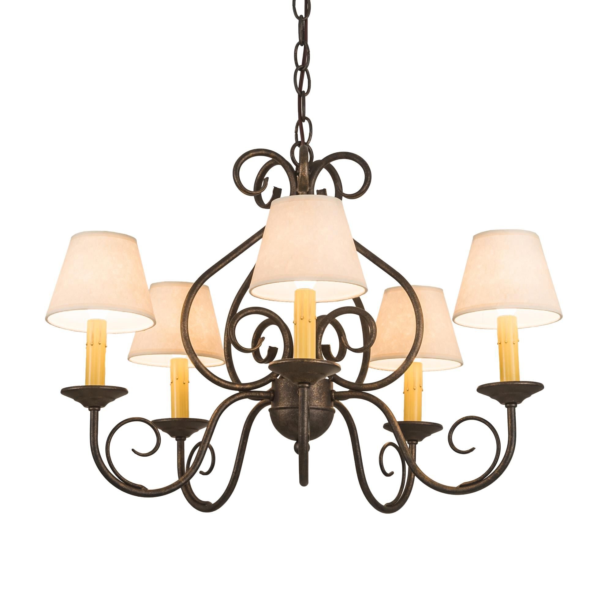 25 Inch 5 Light Chandelier