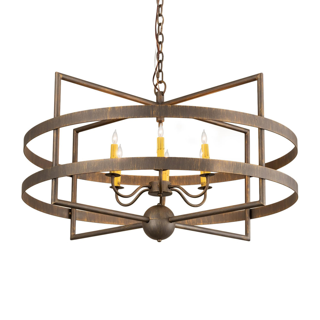 36 Inch 6 Light Chandelier