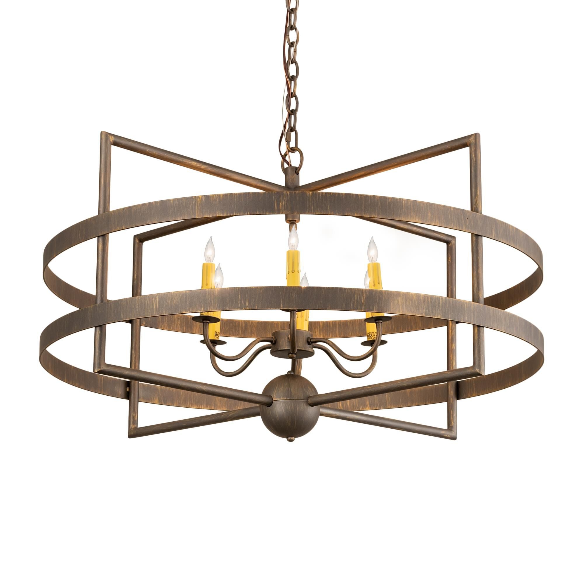 36 Inch 6 Light Chandelier