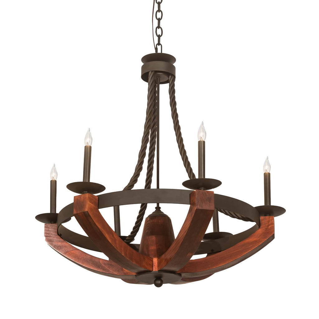 34 Inch 6 Light Chandelier