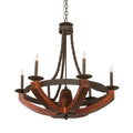 34 Inch 6 Light Chandelier