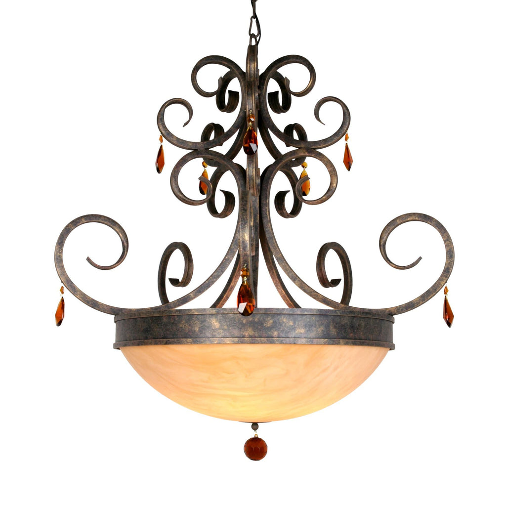 Serratina 36 Inch 2 Light Chandelier