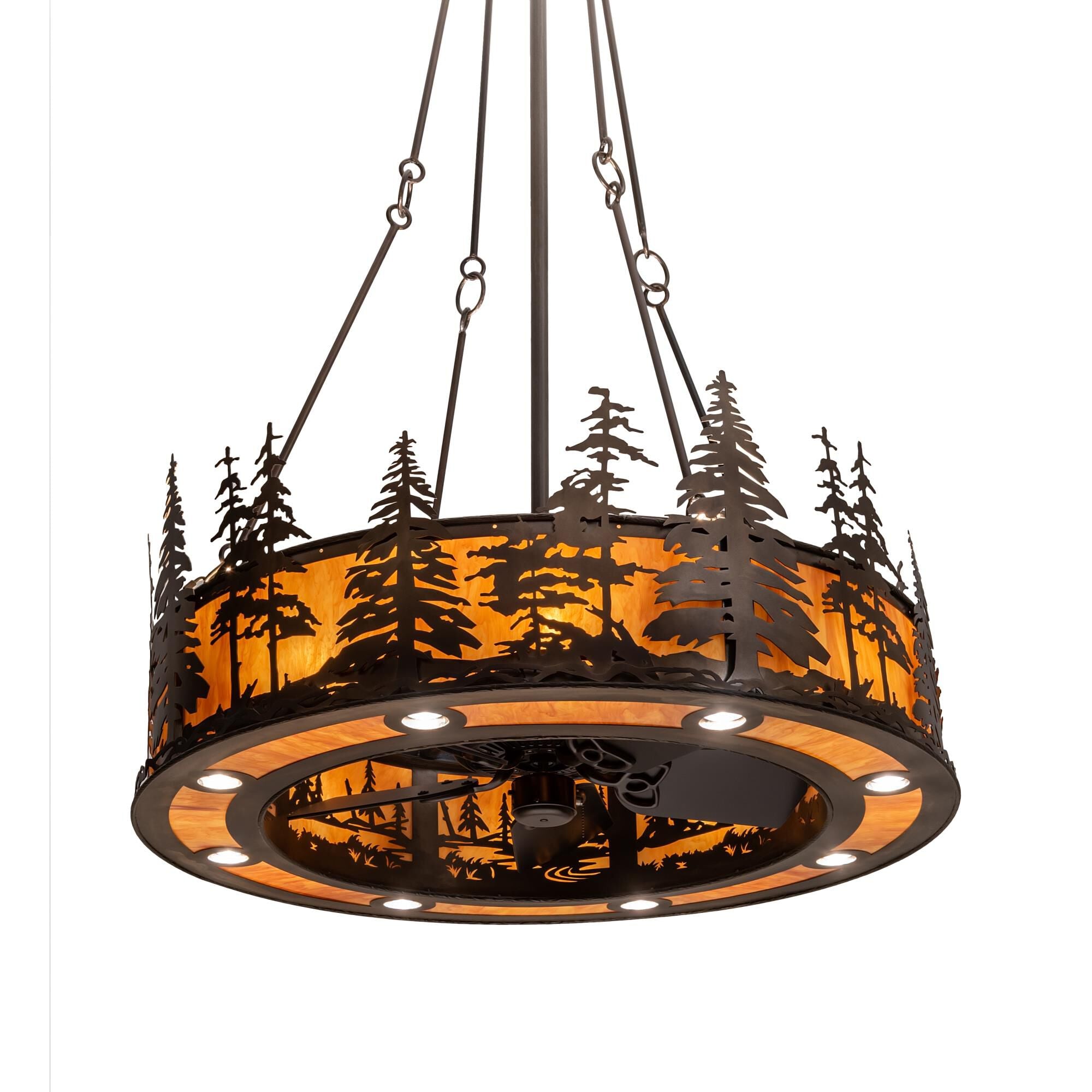 Tall Pines 45 Inch 8 Light Chandelier