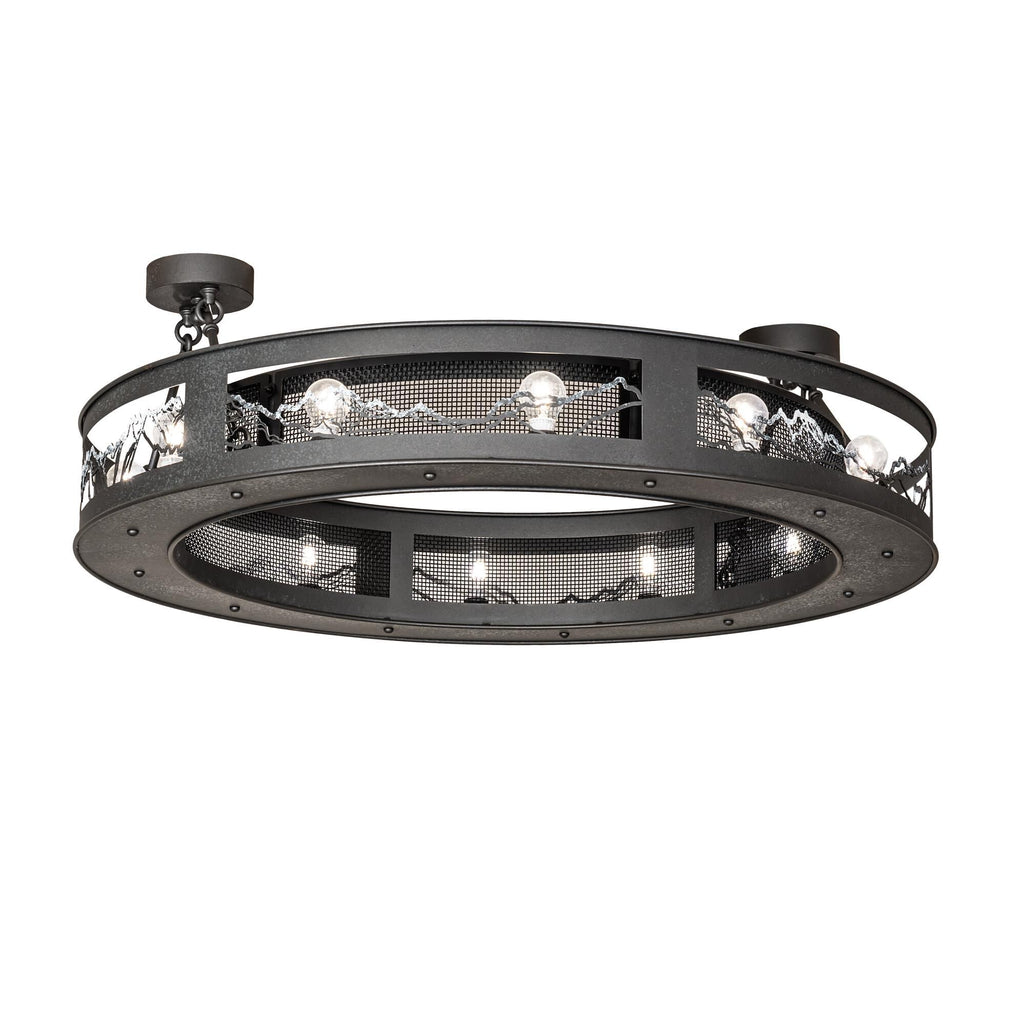 Mountain Range 48 Inch 8 Light LED Chandelier
