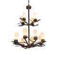 Winter Solstice 30 Inch 12 Light Chandelier