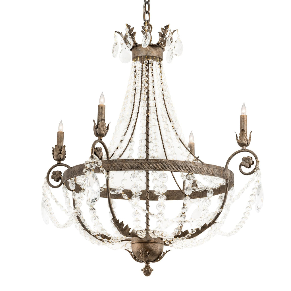 Antonia 34 Inch 6 Light Chandelier