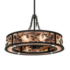 Meyda Lighting Oak Leaf &amp; Acorn 45 Inch Chandelier
