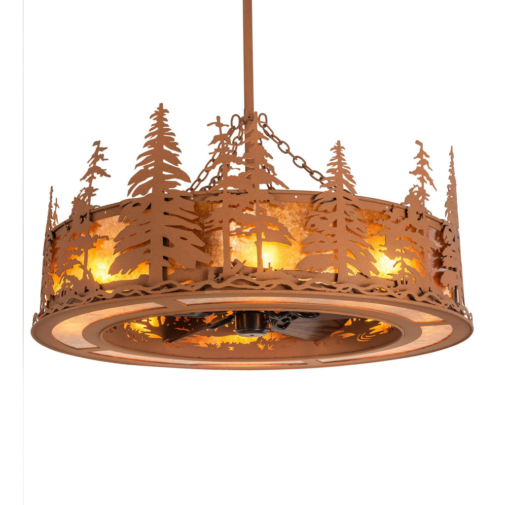 Tall Pines 45 Inch 3 Light Chandelier