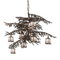 Pine Branch 54 Inch 2 Light Chandelier