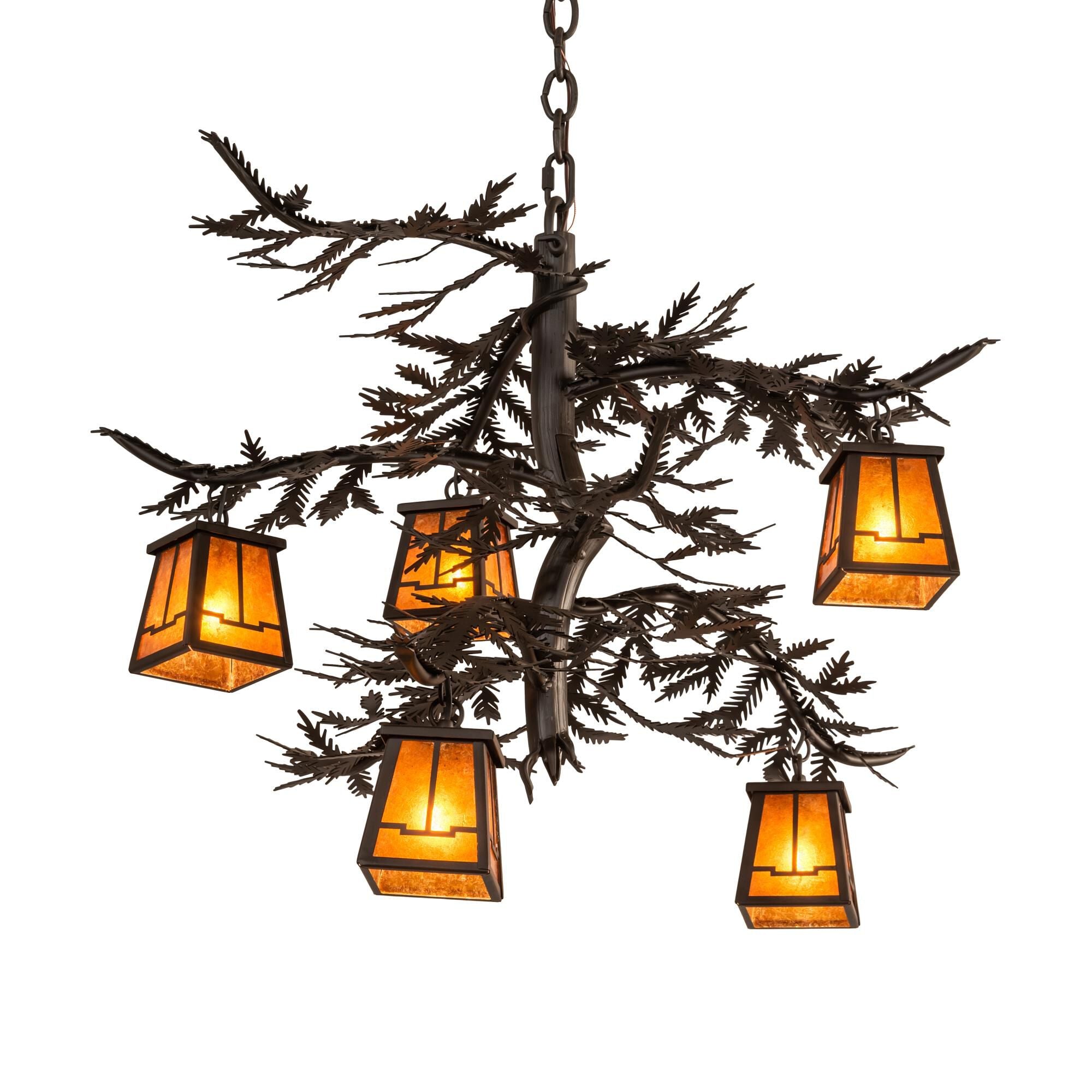 Pine Branch 29 Inch 2 Light Chandelier