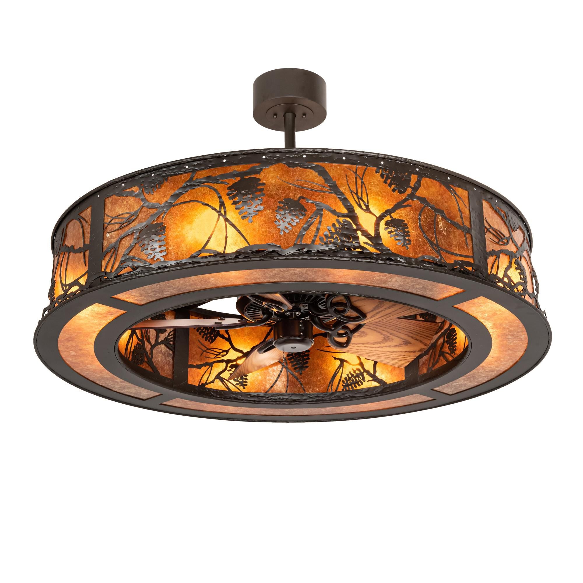 Whispering Pines 44 Inch 4 Light Chandelier