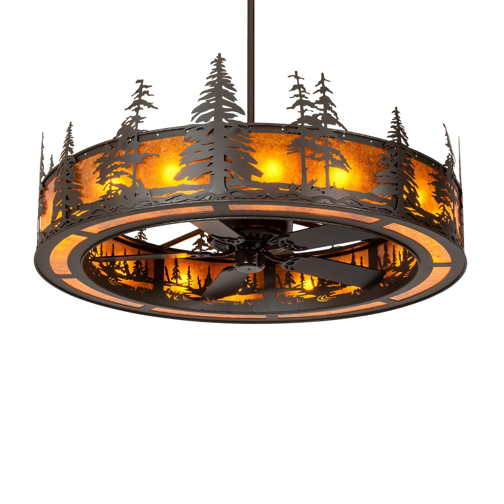 Tall Pines 56 Inch 8 Light Chandelier