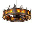 Tall Pines 56 Inch 8 Light Chandelier