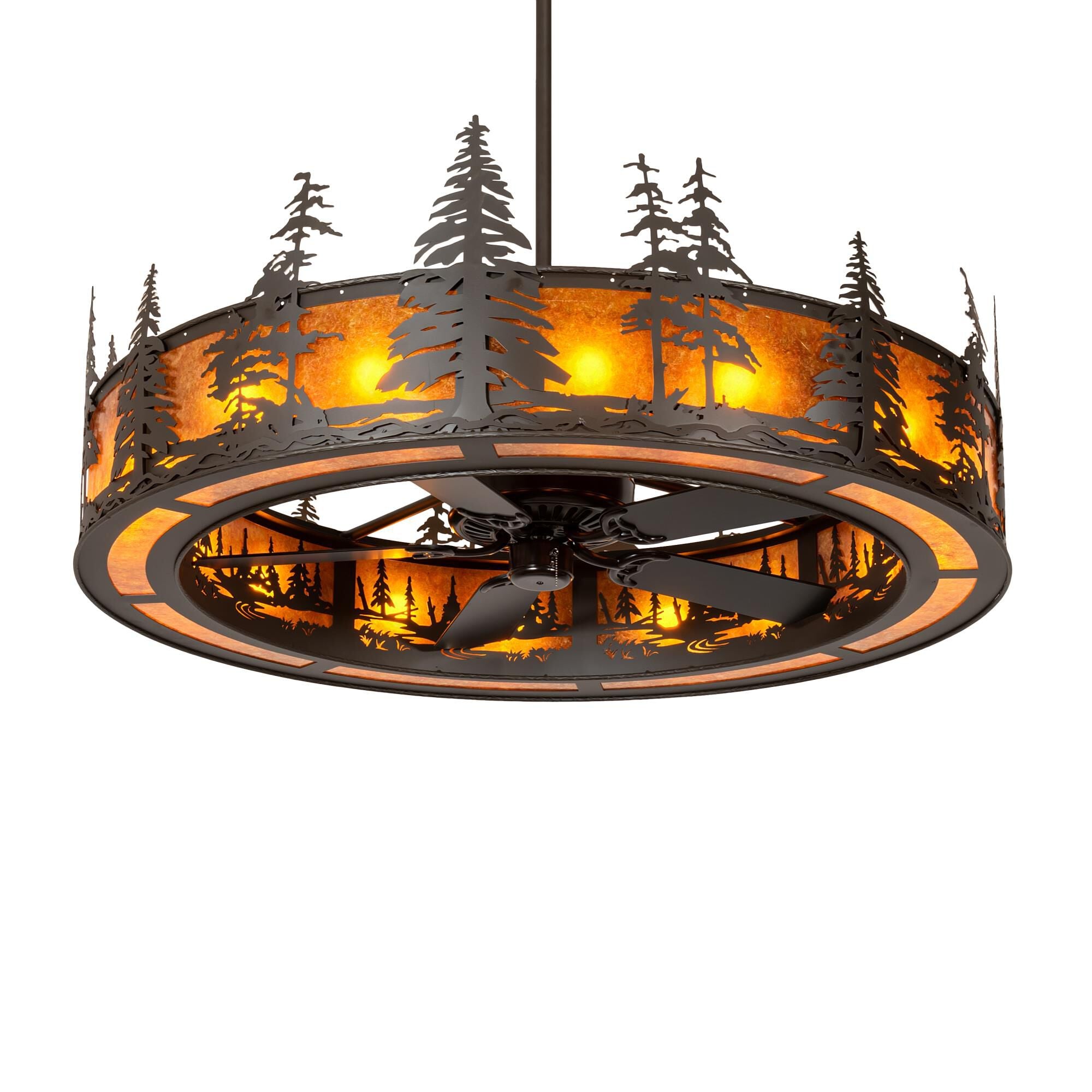 Tall Pines 56 Inch 8 Light Chandelier