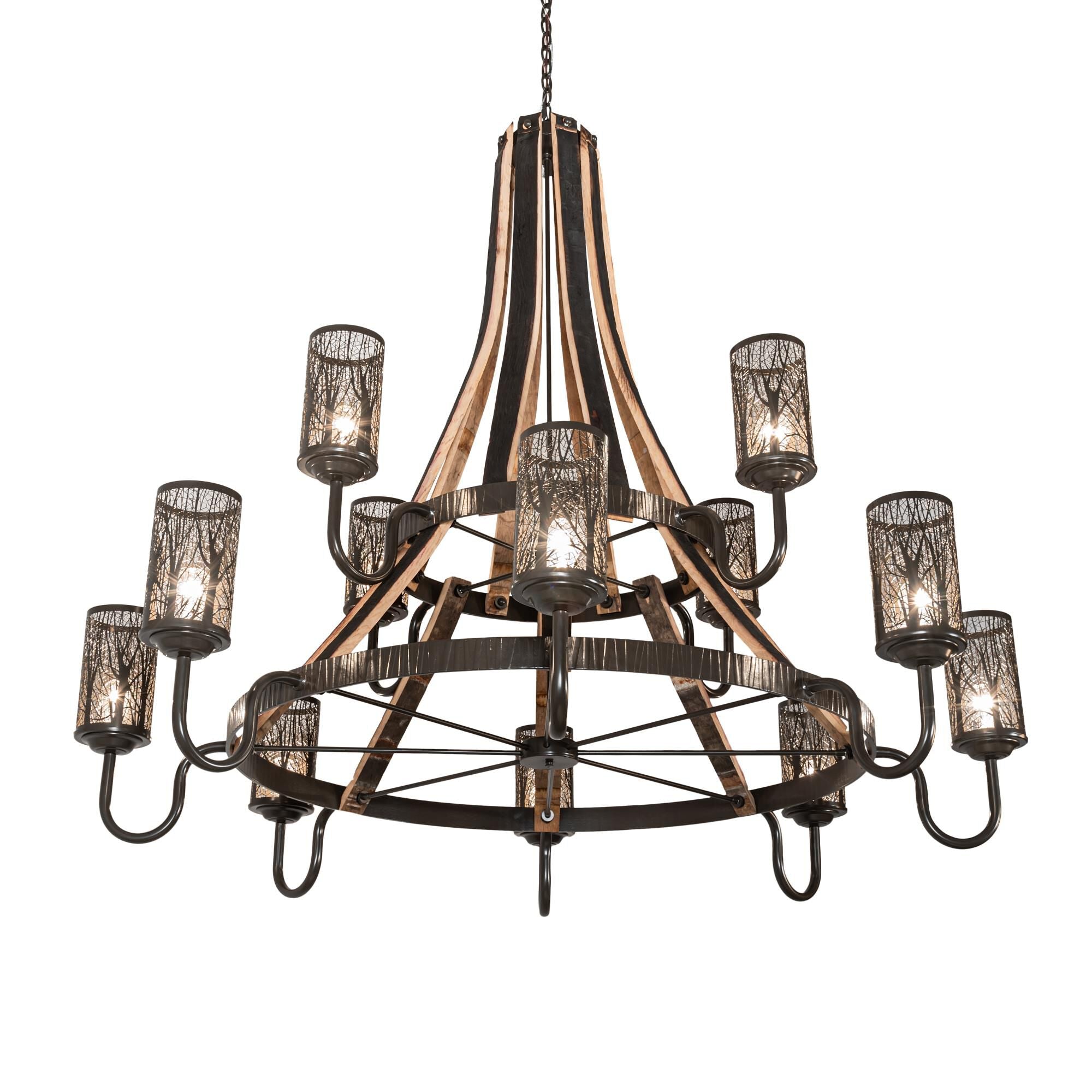 Barrel Stave 65 Inch 3 Light Chandelier