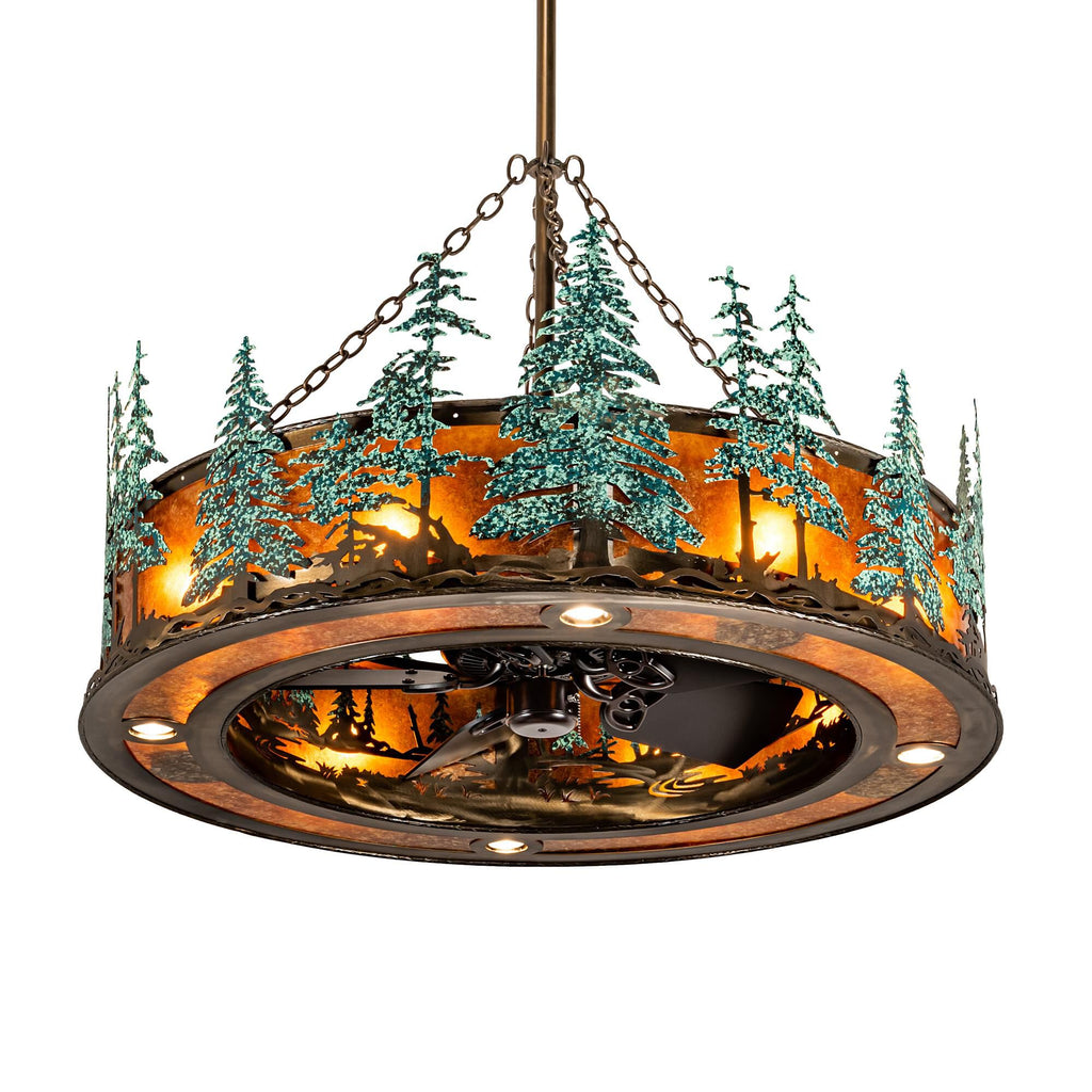 Tall Pines 44 Inch 8 Light Chandelier