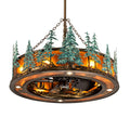 Tall Pines 44 Inch 8 Light Chandelier
