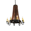 Barrel Stave 24 Inch 8 Light Chandelier