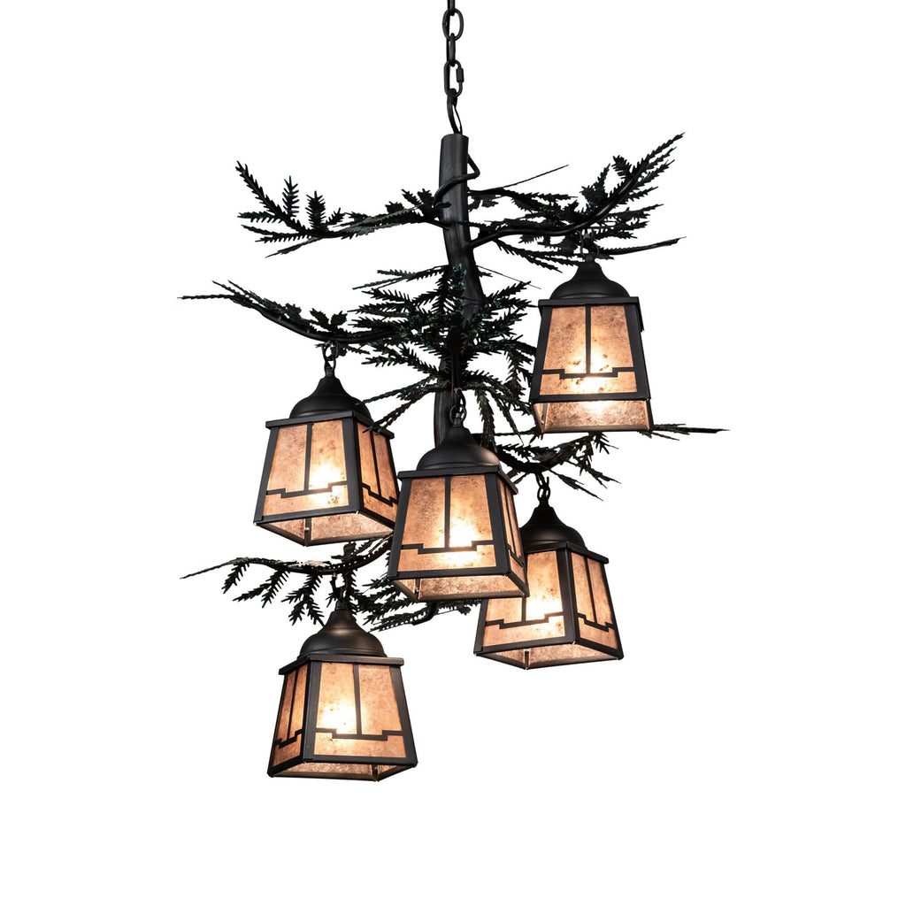 Pine Branch 28 Inch 2 Light Chandelier