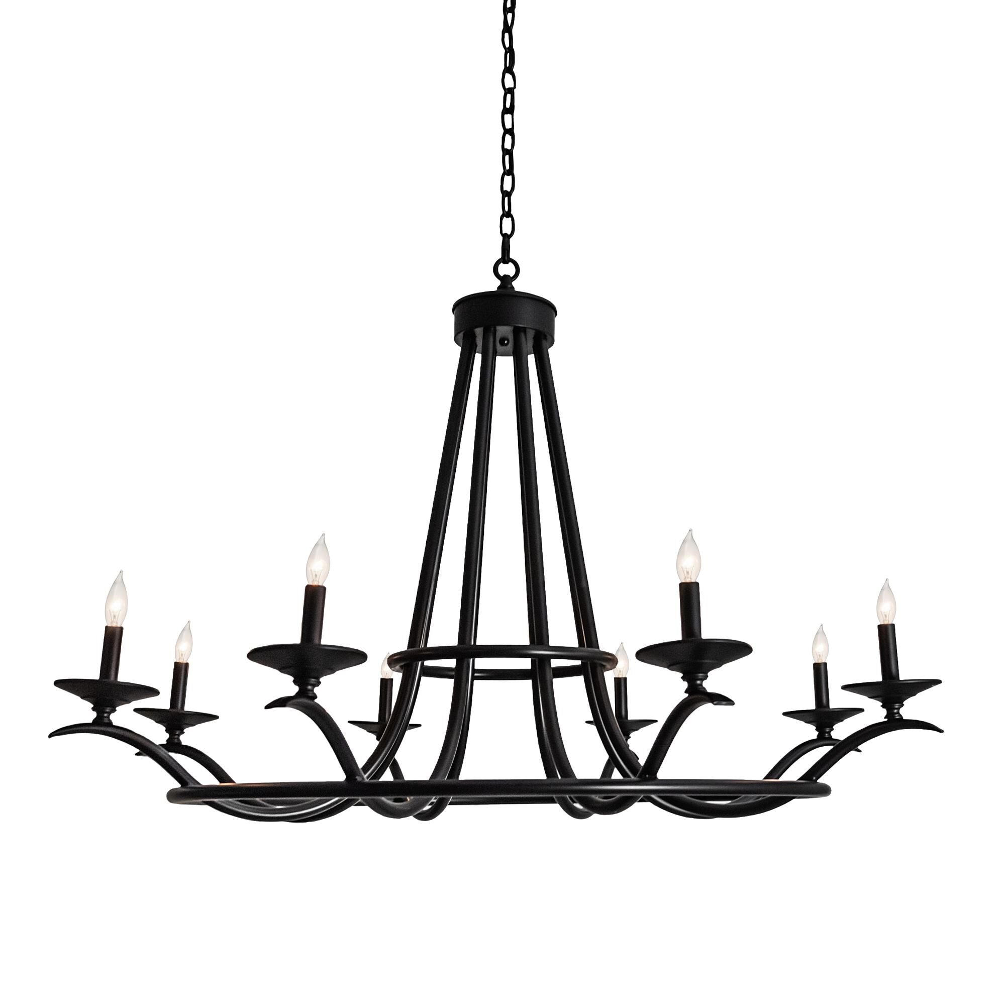 Octavia 48 Inch 10 Light Chandelier