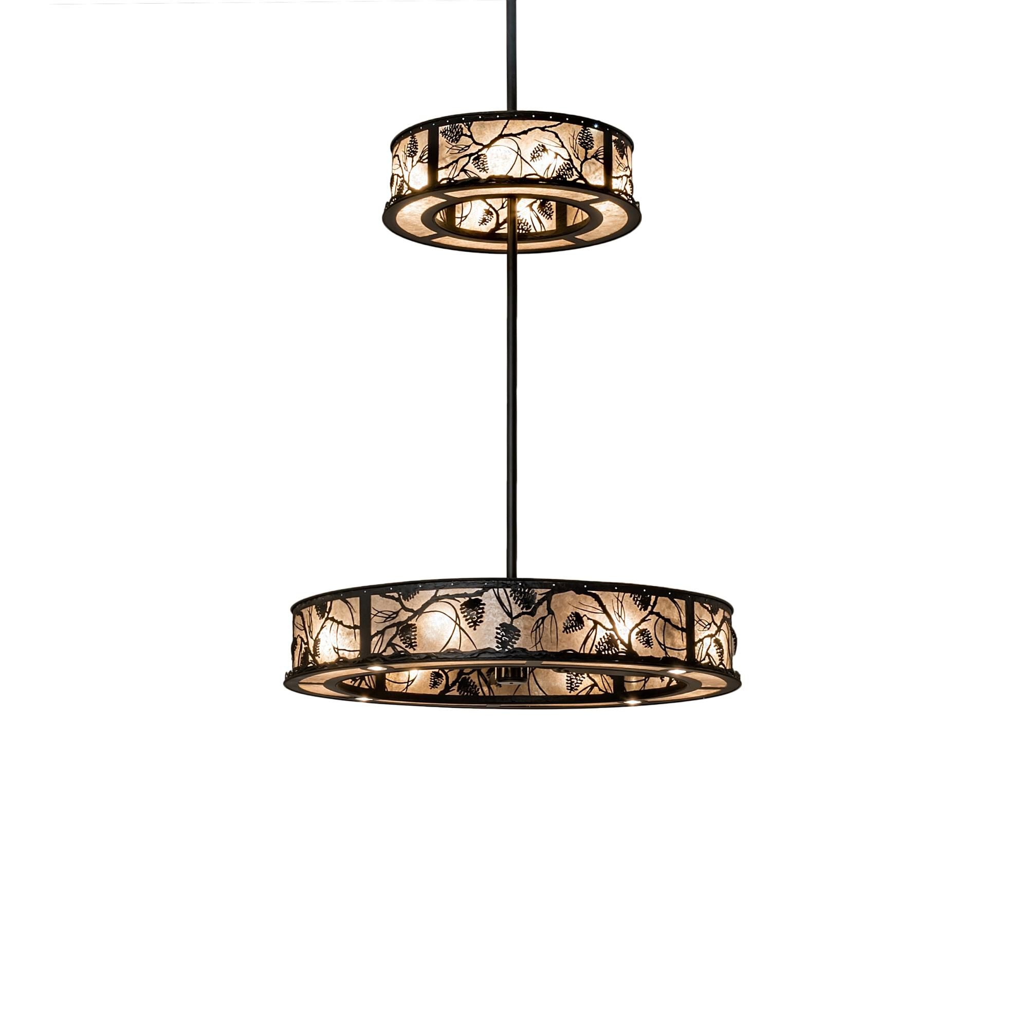 Whispering Pines 56 Inch 4 Light Chandelier