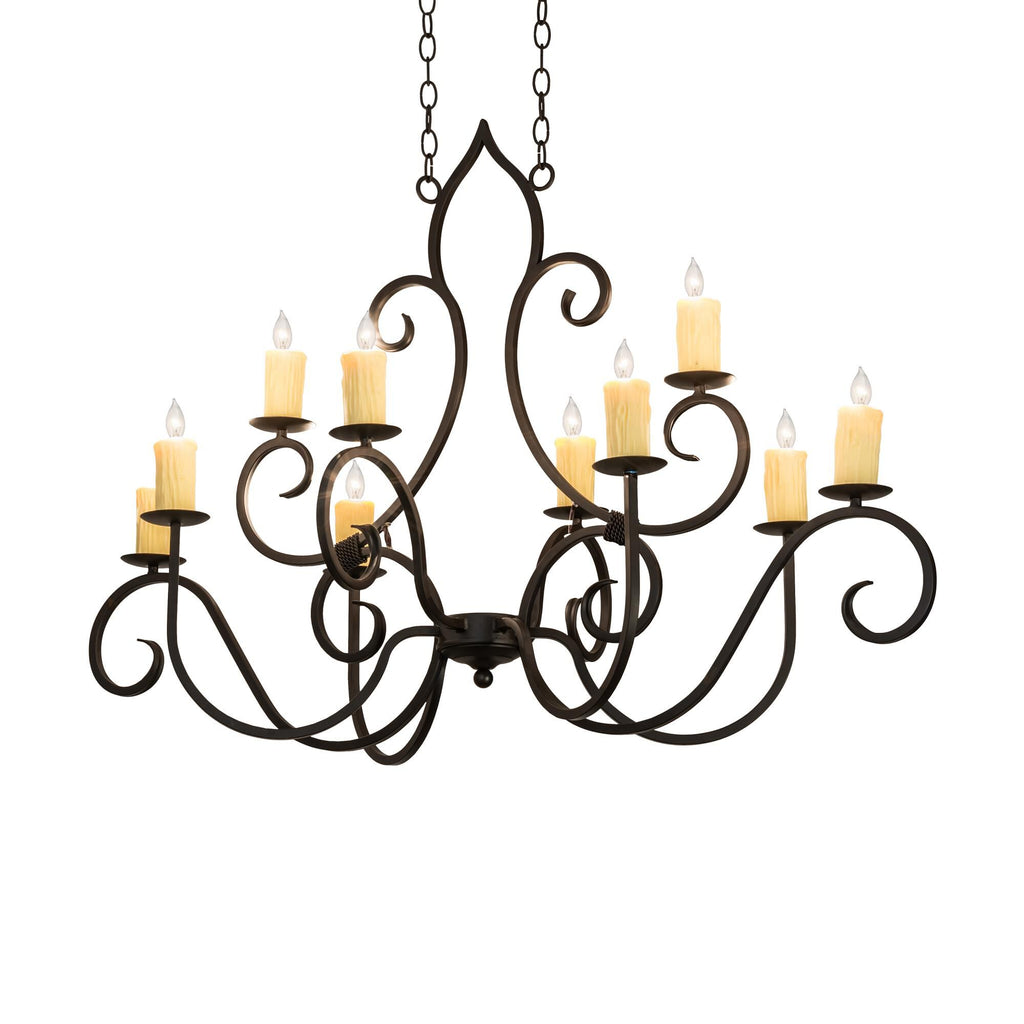 Clifton 48 Inch 10 Light Chandelier